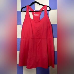 NWT All In Motion Bright Coral Tennis Activewear Dress Built In Shorts - Size 3X